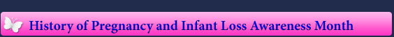 History of Pregnancy and Infant Loss Month