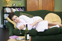 woman on couch